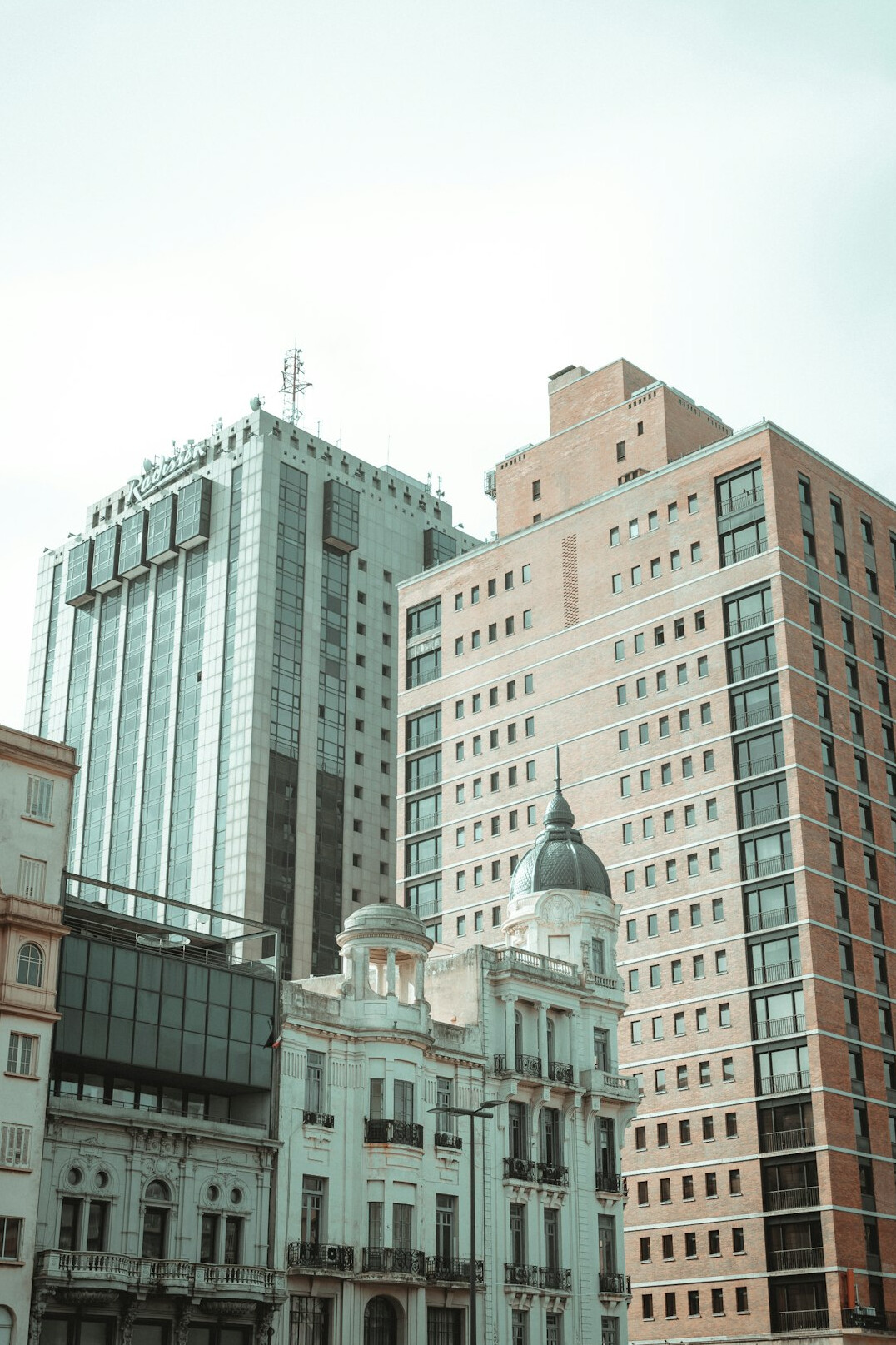 Historic colonial building facade in Uruguay
