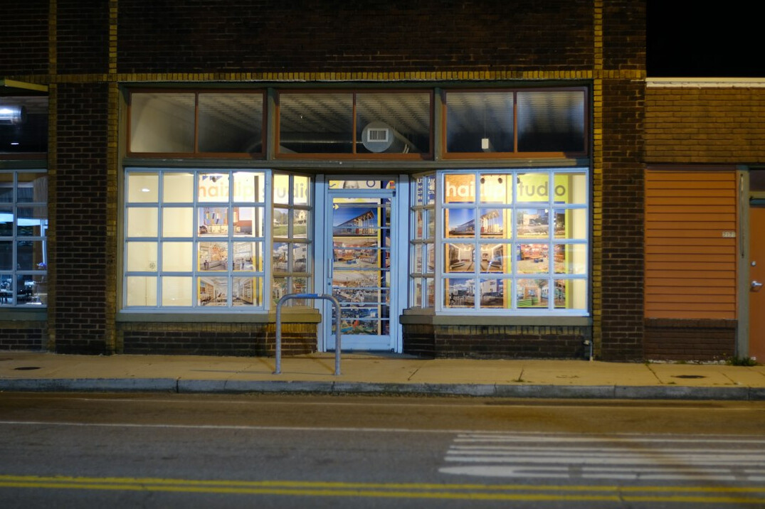 empty store aisle at night